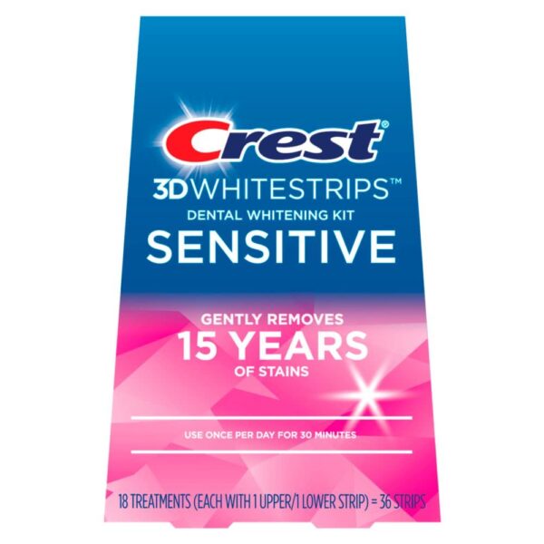 Crest 3D Whitestrips Sensitive At-home Teeth Whitening Kit - Image 6