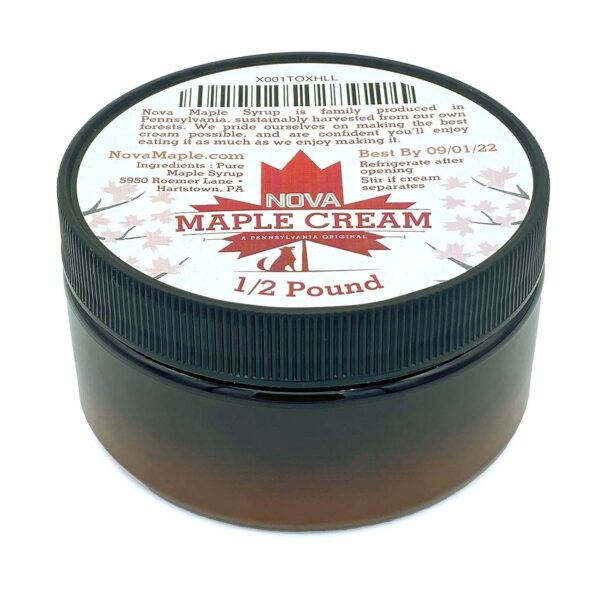 Nova Maple Cream - Pure Grade-A Maple Cream Butter Spread (1/2 Pound)