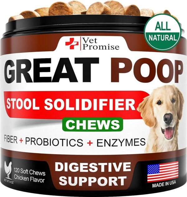 Great Poop Probiotics for Dogs - Dog Stool Softener 120 Chews - Image 6